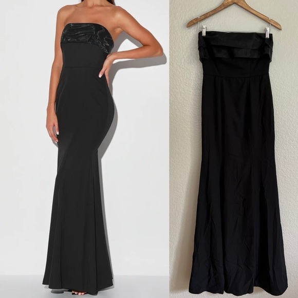Lulus Dresses & Skirts - NWOT Brilliantly Bold Black Strapless Mermaid Maxi Dress